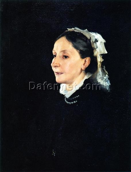 Oil Painting Inspired by John Singer Sargent’s Mrs. Daniel Sargent Curtis – Realistic Portrait Art on Canvas