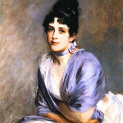 John Singer Sargent 'Mrs. Frank Millet' Realism Portrait – Fine Art Reproduction on Canvas