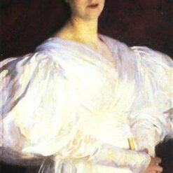 Oil Painting Inspired by John Singer Sargent’s Mrs. Frederick Barnard – Realistic Portrait on Canvas
