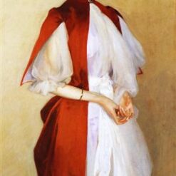 John Singer Sargent 'Mrs. Robert Harrison' Realism Portrait – Fine Art Reproduction on Canvas