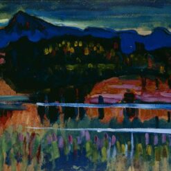 Wassily Kandinsky – Murnau am Staffelsee, 1908 Expressionist Cityscape Painting Replica