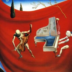 Inspired by Salvador Dali: Music - The Red Orchestra – Surrealist Symbolic Oil Painting on Canvas