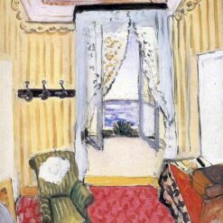 Henri Matisse Inspired Interior Painting – 'My Room at the Beau-Rivage' (1918) – Hand-Painted Oil on Canvas Reproduction