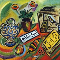 Hand-Painted Joan Miró North South – 1917 Cubism & Fauvism Still Life Oil Painting | Canvas Reproduction