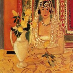 Henri Matisse Inspired Portrait – Spanish Woman with Flowers – Expressionist Oil Painting