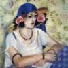 Henri Matisse Inspired Portrait – The Lady in the Blue Hat – Expressionist Oil Painting