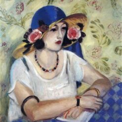 Henri Matisse Inspired Portrait – The Lady in the Blue Hat – Expressionist Oil Painting