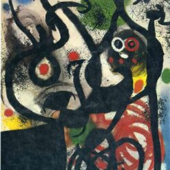 Inspired by Joan Miró’s Women and Birds in the Night (1968) – Abstract Expressionist Surrealist Oil Painting