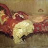 Note in Red, The Siesta by James Whistler – 1875 Impressionist Oil Painting on Canvas