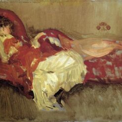 Note in Red, The Siesta by James Whistler – 1875 Impressionist Oil Painting on Canvas