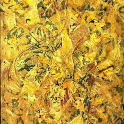 Inspired by Jackson Pollock’s Number 2 – Mixed Media Abstract Expressionist Collage (104.1 x 78.7 cm)