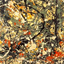 Inspired by Jackson Pollock’s Number 8 (1949) – Abstract Action Painting Detail Reproduction (Oil & Enamel on Canvas)