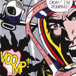Roy Lichtenstein 'Okay Hot Shot, Okay!' Pop Art – Customizable Magna & Oil Canvas Painting