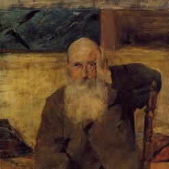 Realism in Portraiture: Old Man at Celeyran by Henri de Toulouse-Lautrec – 1882 Oil Painting