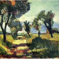Henri Matisse Inspired Impressionist Landscape – 'Olive Trees' (1898) – Hand-Painted Oil on Canvas