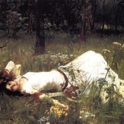 Romanticism Oil Painting – Ophelia, 1889 Literary Masterpiece by John William Waterhouse