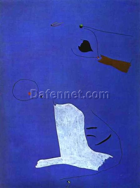 Inspired by Joan Miró’s Painting (1927) – Surrealist Automatic Abstract Oil Painting (130 x 97 cm)
