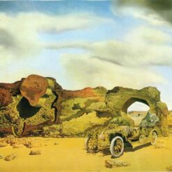 Paranoiac Critical Solitude Inspired by Salvador Dali – Surrealist Landscape Oil Painting on Canvas (1935)