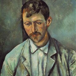 Peasant" by Paul Cézanne – 1891 Post-Impressionism Portrait