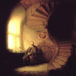 Custom Oil Painting of Rembrandt’s 'Philosopher in Meditation' – Baroque Masterpiece Reproduction
