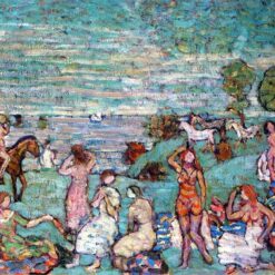 Picnic by the Sea by Maurice Prendergast – Post-Impressionist Seaside Scene on Canvas