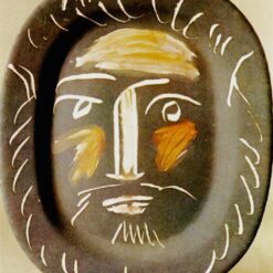 Oil and Ceramic Art Inspired by Picasso’s Naïve Art Style – 'Plat Ovale' (1953) Portrait, Later Years