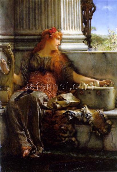 Poetry – Romantic Allegorical Oil Painting by Sir Lawrence Alma-Tadema (1879)