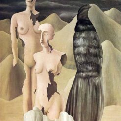 Polar Light Inspired by René Magritte – 1926 Surrealist Symbolic Painting, Oil on Canvas (139x105 cm)