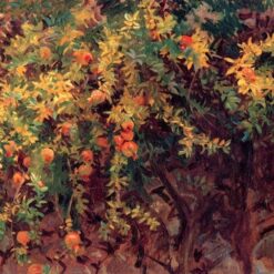 John Singer Sargent Oil Painting – Pomegranates, 1908, Realism Landscape
