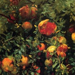 John Singer Sargent Oil Painting – Pomegranates, Majorca, 1908, Realism Landscape