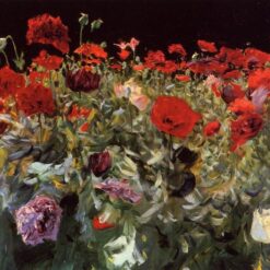 John Singer Sargent 'Poppies' Realism Landscape – Fine Art Reproduction on Canvas
