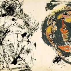 Inspired by Jackson Pollock’s Portrait and a Dream – Large Abstract Expressionist Oil (342.2 x 148.5 cm)
