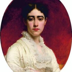 Hand-Painted Pierre-Auguste Cot ‘Portrait de Madame Mas’ Oil Painting - Classical Portrait Art on Canvas from Dafen Village Studio