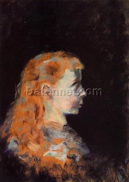 Henri de Toulouse-Lautrec – ‘Portrait of a Child’, 1882 Oil on Panel, French Impressionist Art