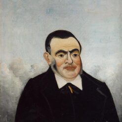 Hand-painted Henri Rousseau Portrait of a Man – 1905 Naïve Art Portrait Oil Painting | Canvas Reproduction