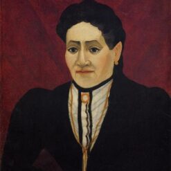 Hand-painted Henri Rousseau Portrait of a Woman – 1905 Naïve Art Portrait Oil Painting | Canvas Reproduction