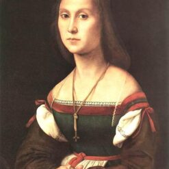"Portrait of a Woman (La Muta)" by Raphael (1507) | Renaissance Portrait in Oil on Canvas