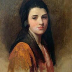 Hand-Painted Luke Fildes ‘Portrait of a Young Woman’ Oil Painting - Classic Academic Portrait Art on Canvas from Dafen Village Studio