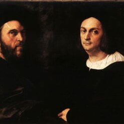 Portrait of Andrea Navagero and Agostino Beazzano (1516) | Raphael High Renaissance Oil Painting