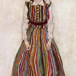 Portrait of Edith Schiele, the Artist's Wife" by Egon Schiele – Modern Art Oil Painting
