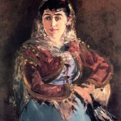 Oil Painting Inspired by Edouard Manet: Portrait of Emilie Ambre as Carmen (c.1879) on Canvas