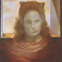 Portrait of Gala (Gala Against the Light)" Inspired by Salvador Dali – Surrealist Oil Painting on Wood