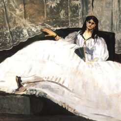 Jeanne Duval, Baudelaire's Mistress – Inspired by Édouard Manet (1862) Realist Portrait Oil Painting