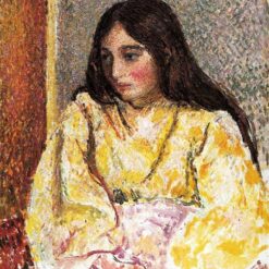 Portrait of Jeanne" by Camille Pissarro – 19th Century Pointillist Portrait, Oil on Canvas