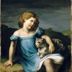 Théodore Géricault Portrait of Louise Vernet as a Child – Romanticism Oil Portrait Reproduction on Canvas