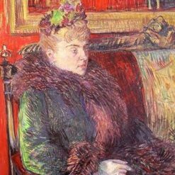 Henri de Toulouse-Lautrec – "Portrait of Madame de Gortzikolff" – 1893 Post-Impressionist Oil Painting