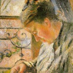Portrait of Madame Pissarro" by Camille Pissarro – 1877 Impressionist Oil Painting