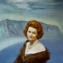 Portrait of Mrs. Ruth Daponte" Inspired by Salvador Dali – Surrealist Realism Oil Painting on Canvas