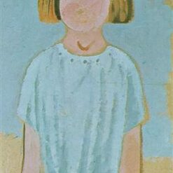 Portrait of My Cousin Ana, Maria Domenech" Inspired by Salvador Dalí - 1923 Expressionist Oil on Cardboard