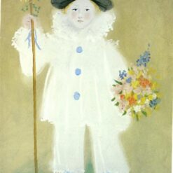 Oil Painting Inspired by Picasso’s Neoclassicist & Surrealist Period – 'Portrait of Paulo as Pierrot' (1929) Naïve Art on Canvas